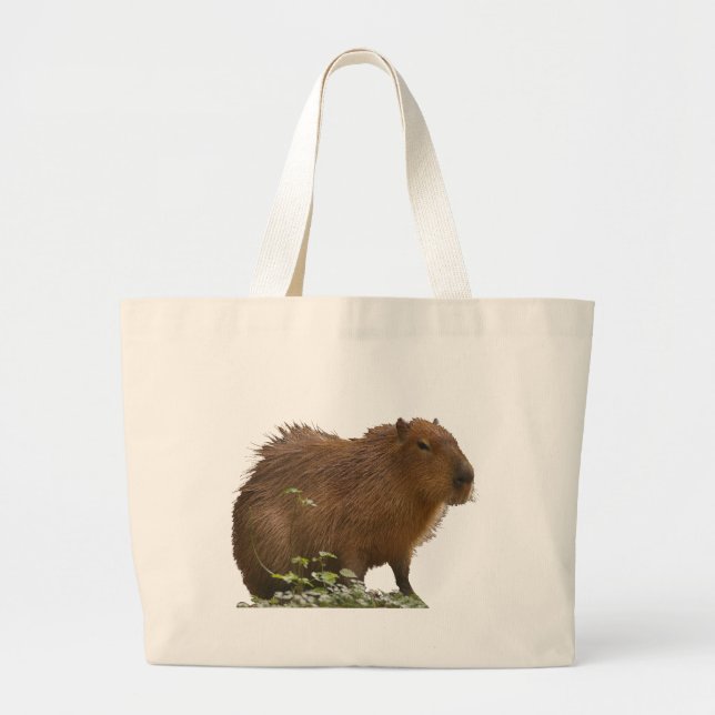 Capybara Large Tote Bag Jumbo Tygkasse (Framsidan)
