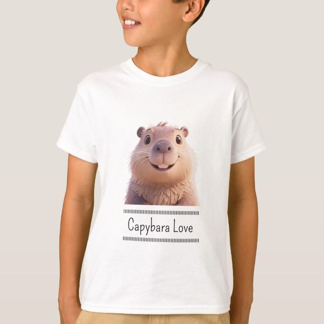 Capybara Love T Shirt (Framsida)