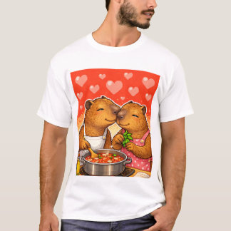 Capybara Loves Cooking T Shirt