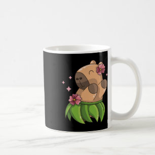 Capybara Luau Dancing Hawaii Vacation Clothes Girl Kaffemugg
