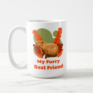 Capybara Luffiga Bästa Vän Tropisk Djur Kaffemugg