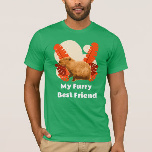 Capybara Luffiga Bästa Vän Tropisk Djur T Shirt