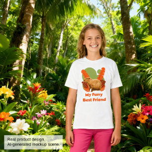 Capybara Luffiga Bästa Vän Tropisk Djur T Shirt