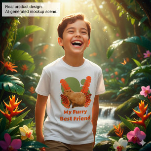 Capybara Luffiga Bästa Vän Tropisk Djur T Shirt
