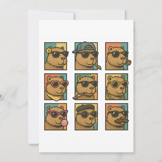 Capybara Lugn Crew Inbjudningar (Framsida)