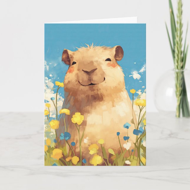 Capybara Lycka Kort (Framsida)