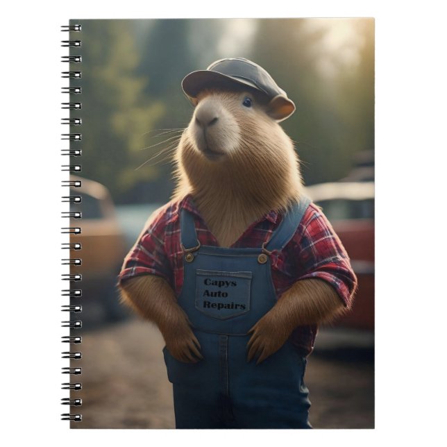 ’Capybara Mechanic: Grease, Gears and Good Vibes’ Anteckningsbok (Framsidan)