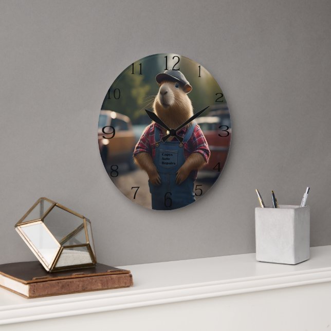 ’Capybara Mechanic: Grease, Gears and Good Vibes’ Stor Klocka (Kontor)