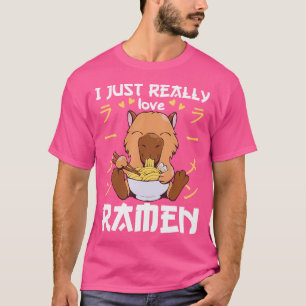 Capybara med Noodles Ramen Kawaii Capybara T Shirt