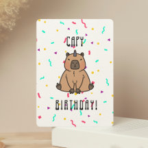 Capybara med Party Hat Capy Birthday