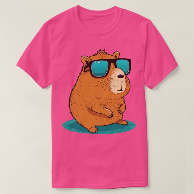 Capybara med solglasögon 6 t shirt (Design framsida)