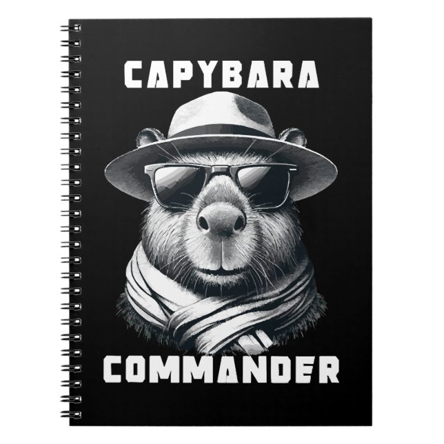 Capybara Med Solglasögon Capy Kommendör Anteckningsbok (Framsidan)