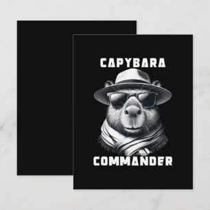 Capybara Med Solglasögon Capy Kommendör Anteckningskort
