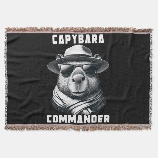 Capybara Med Solglasögon Capy Kommendör Filt (Framsidan)