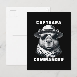 Capybara Med Solglasögon Capy Kommendör Helg Vykort