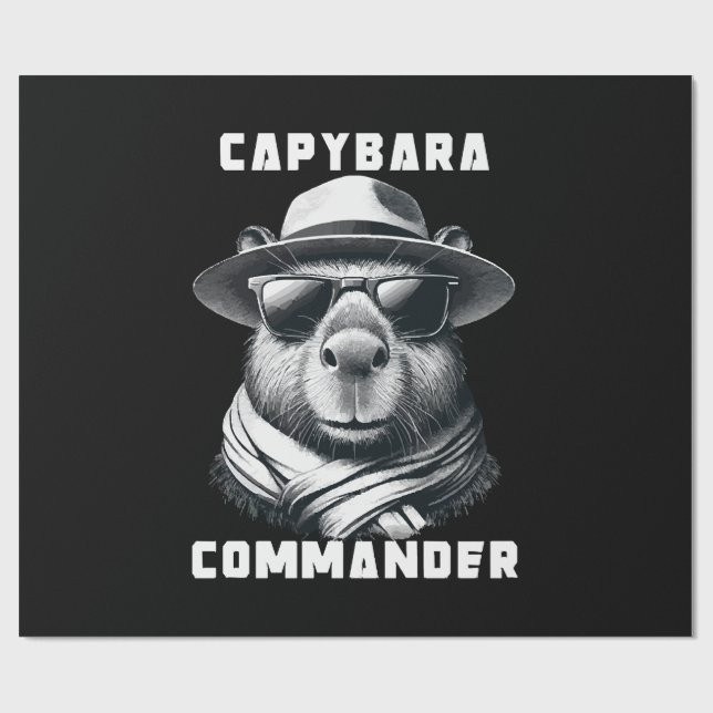 Capybara Med Solglasögon Capy Kommendör Presentpapper (Platt)