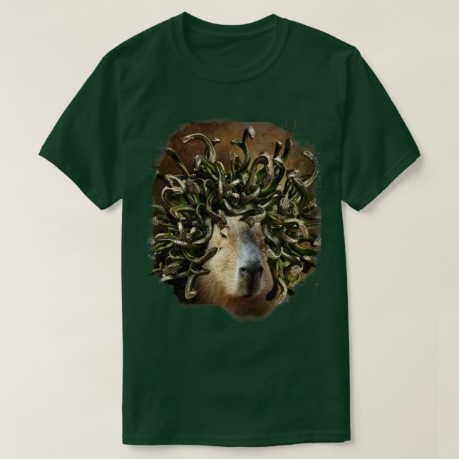 Capybara Medusa T Shirt (Design framsida)