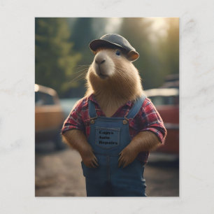 "Capybara Mekniker: Smörj, Kugghjul och Goda Vibra Flygblad