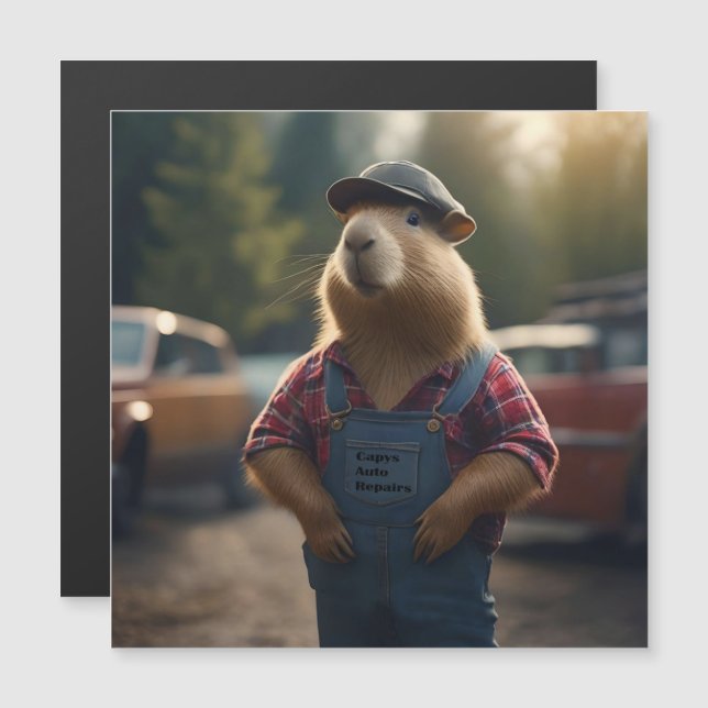 "Capybara Mekniker: Smörj, Växlar och Goda Vibrati (Fram/baksida)