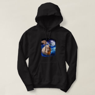 Capybara Meme måne Funny Capybaras Vintage Kawaii Hoodie