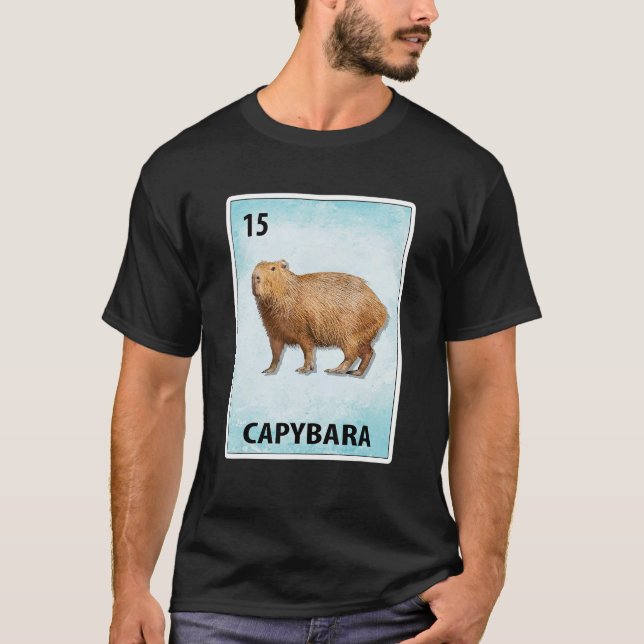 Capybara mexikanska kort t shirt (Framsida)