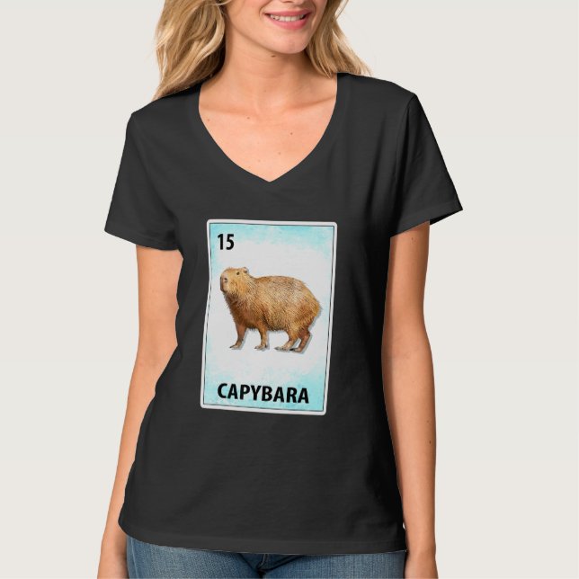 Capybara mexikanska kort t shirt (Framsida)
