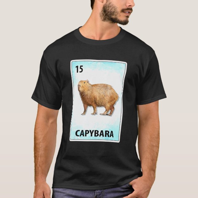 Capybara mexikanska kort t shirt (Framsida)