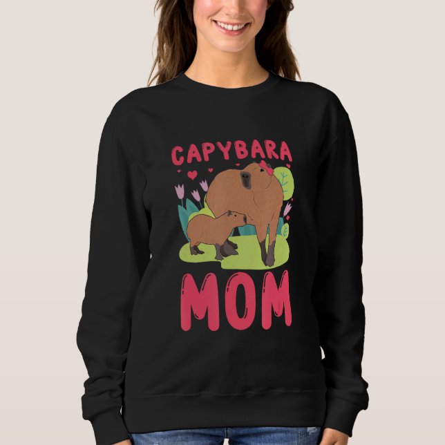 Capybara Mom Capy T Shirt (Framsida)