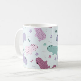 capybara mönster kaffemugg