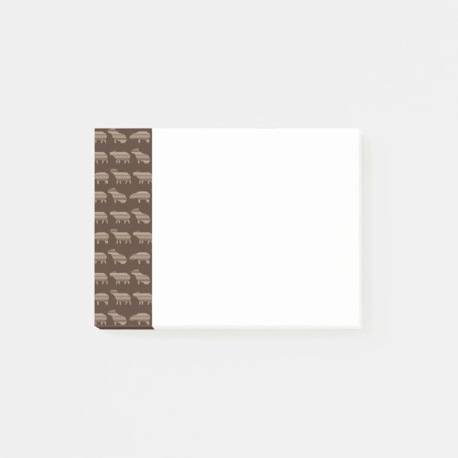 Capybara Mönster Post-it Notes Block (Framsida)