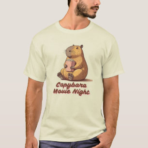 Capybara Movie Night T-Shirt - Endast Chill Vibes
