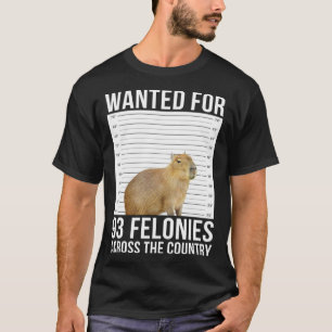 Capybara Mugshot ville ha 93 filonier över hela T Shirt