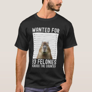 Capybara Mugshot ville ha 93 filonier över hela T Shirt