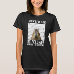 Capybara Mugshot ville ha 93 filonier över hela T Shirt