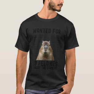 Capybara Mugshot ville ha 93 filonier över hela T Shirt