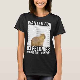 Capybara Mugshot ville ha 93 filonier över hela T Shirt
