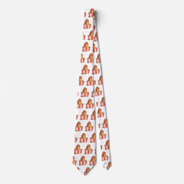 Capybara Necktie | Lönsam djurutskrift för manar Slips (Framsida)