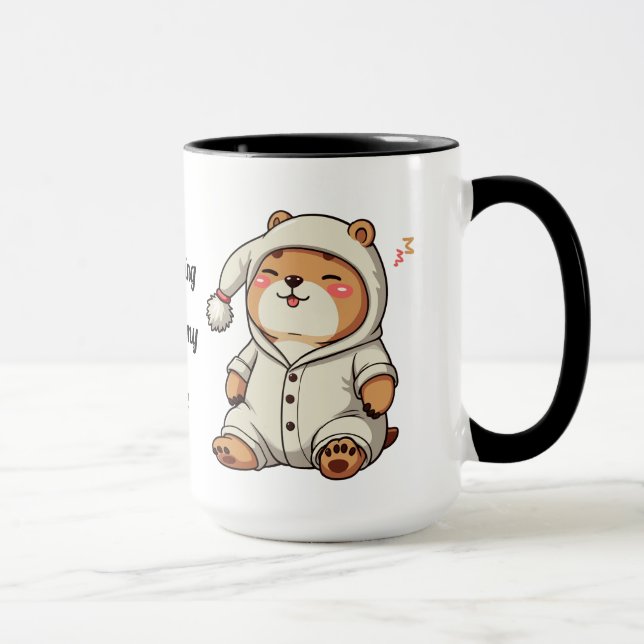 Capybara "No Talking before My Coffee" Cute Mugg (Höger)
