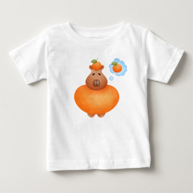 Capybara och den roligaste orangen t shirt (Framsida)