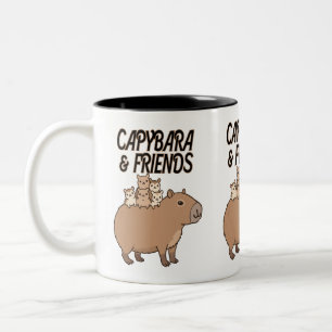 Capybara och Friends Mugg Cute Animal Coffe