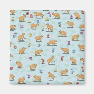 Capybara och mönster magnet