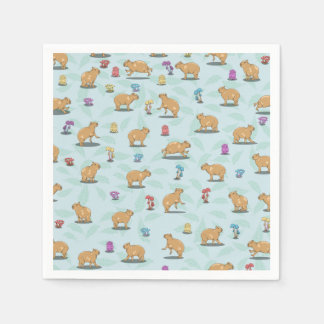 Capybara och mönster pappersservett