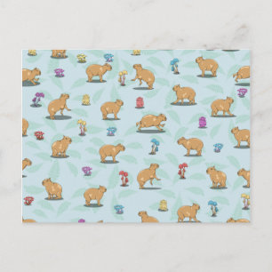 Capybara och mönster vykort