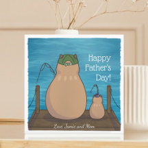 Capybara och Son Personlig Fars dag Card