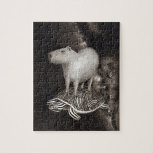 Capybara- och Terrapinflyg till och med Pussel