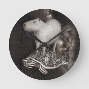 Capybara- och Terrapinflyg till och med Rund Klocka