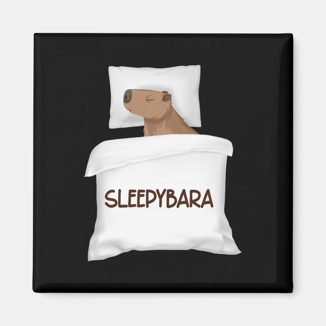 Capybara Officiell Ssov Pajamas Nightgown Sleepyba Magnet (Framsidan)