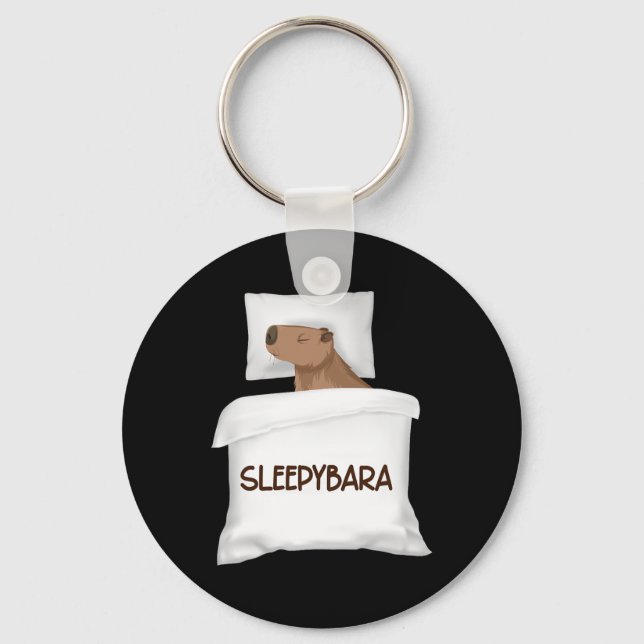 Capybara Officiell Ssov Pajamas Nightgown Sleepyba Nyckelring (Framsida)