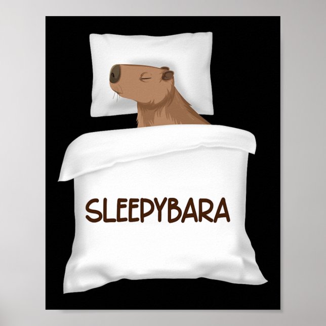 Capybara Officiell Ssov Pajamas Nightgown Sleepyba Poster (Framsidan)