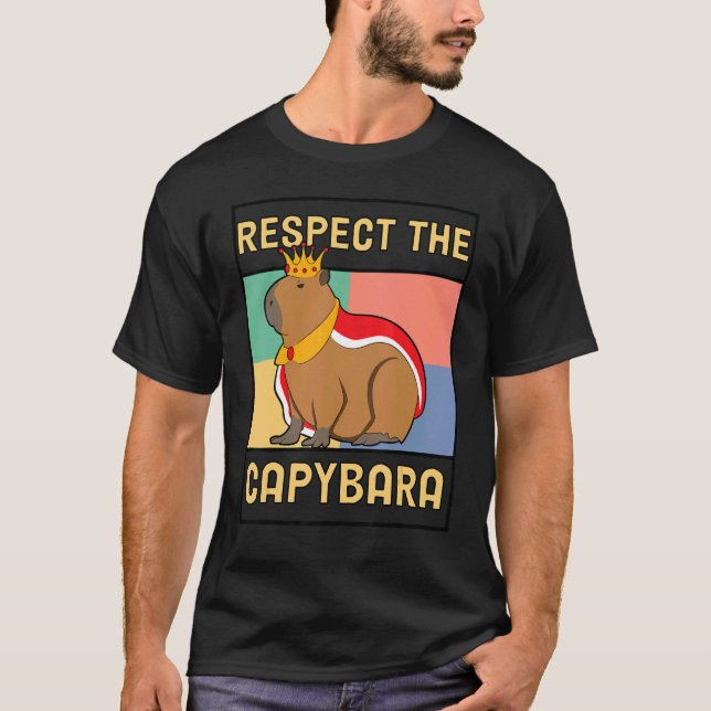 Capybara Ok, jag drar upp Capybara Retro T Shirt (Framsida)